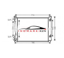 Радиатор AUDI A6 2.0TD 04- на AUDI A6 C6