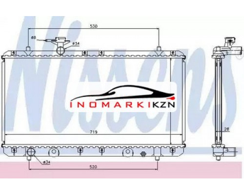 Купить Радиатор двигателя NISSENS 64167A на Suzuki Liana I (2001–2006) в Казани