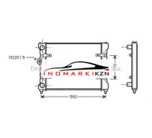 Радиатор VAG CADDY 1.4 1.6 1.9D 95-04