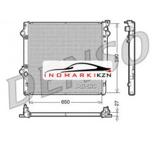 Радиатор охлаждение двигателя DENSO DRM50047 на Toyota Land Cruiser Prado 120 Series (2002–2007)