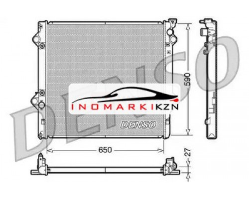 Купить Радиатор охлаждение двигателя DENSO DRM50047 на Toyota Land Cruiser Prado 120 Series (2002–2007) в Казани