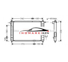 Радиатор DAEWOO MATIZ 0.8-1.0 98- на Daewoo Matiz I (1998–2000)