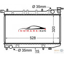 Радиатор NISSAN ALMERA 1.4 1.6 95-00 на Nissan Almera I (N15) (1995–2000)