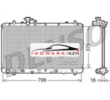 Радиатор охлаждение двигателя DENSO DRM47024 на Suzuki SX4 I (Classic) (2006–2009)