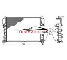 Радиатор MB W211 2.3-3.5 2.0D 2.2D M T 03-