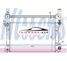 Радиатор двигателя NISSENS 64667A на Toyota Avensis II (2003–2006)