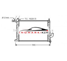 Радиатор OPEL VECTRA 2.0TD M T 97-03