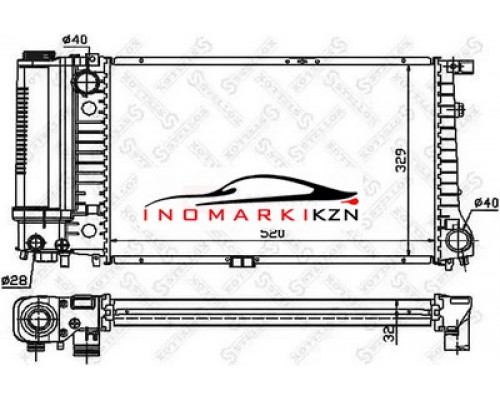 Купить Радиатор охлаждение двигателя STELLOX 1025207SX на BMW 5er III (E34) (1988–1996) в Казани