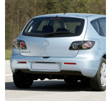 Бампер задний в цвет кузова Mazda 3 BK рестайлинг (2003-2006) хэтчбек