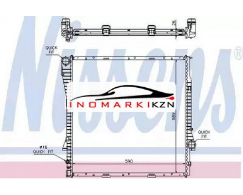Заказать Радиатор двигателя NISSENS 60788A на BMW X5 I (E53) (1999–2003) в Казани