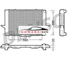 Радиатор охлаждение двигателя DENSO DRM33040