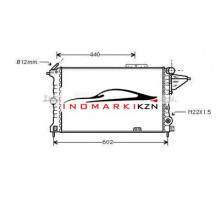 Радиатор OPEL VECTRA A 1.8 2.0 1.7D 88-96 на Opel Vectra A (1988–1995)