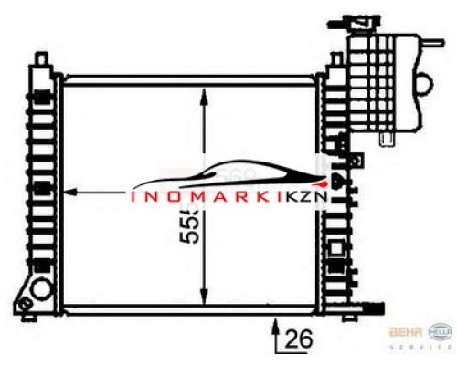 Купить Радиатор MB VITO 2.0-2.8 2.0D 2.2D 96-05 на Mercedes-Benz Vito I (W638) (1996–2003) в Казани