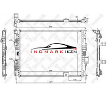 Радиатор охлаждение двигателя STELLOX 1026588SX на Nissan Qashqai I (2006–2010)