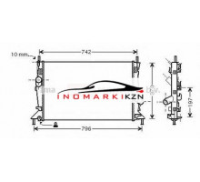 Радиатор FORD FOCUS 1.4-2.0 2.0TD 04-