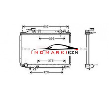 Радиатор FORD RANGER 2.5D-3.0TD 99-06 MAZDA B2500 2.5D 99-06 на Ford Ranger I (1998–2006)