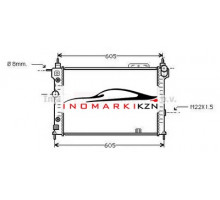 Радиатор OPEL ASTRA F 1.4-2.0 91-01 на Opel Astra F (1991–2002)