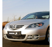 Бампер передний в цвет кузова Mazda 3 BK (2006-2009) седан рестайлинг