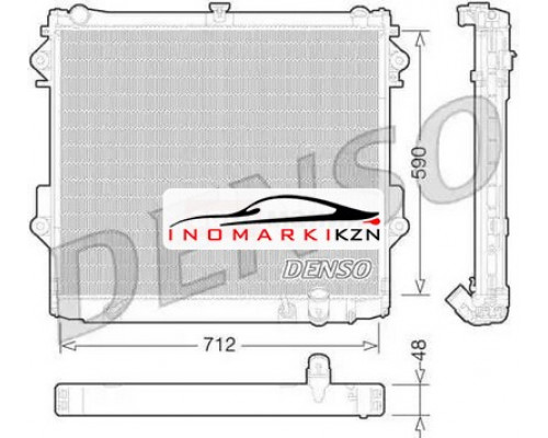 Заказать Радиатор охлаждение двигателя DENSO DRM50074 на Toyota Land Cruiser 200 Series (2007–2012) в Казани