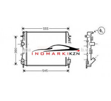 Радиатор RENAULT KANGOO 1.5 DCI 01- на RENAULT KANGOO KC01