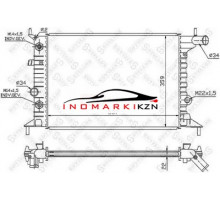 Радиатор охлаждение двигателя STELLOX 1026013SX на Opel Vectra B (1995–1999)