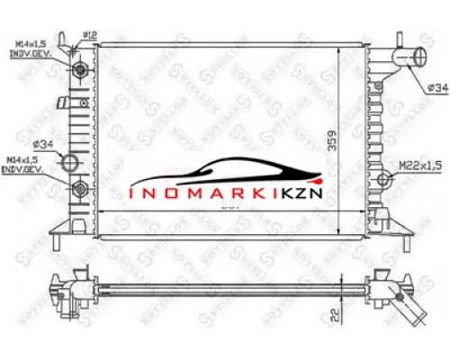 Заказать Радиатор охлаждение двигателя STELLOX 1026013SX на Opel Vectra B (1995–1999) в Казани