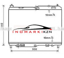 Радиатор FORD FIESTA 1.4 A T 08-