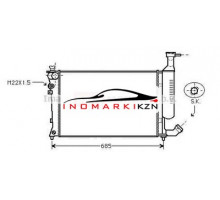 Радиатор CITROEN BERLINGO 1.4-1.8 98-