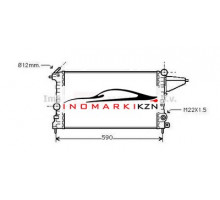 Радиатор OPEL VECTRA A 1.4 1.6 88-96 на Opel Vectra A (1988–1995)