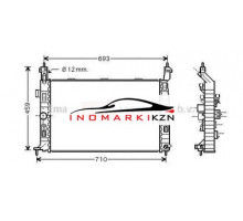 Радиатор OPEL MERIVA 1.4-1.8 03-