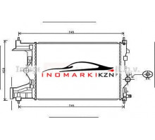 Радиатор OPEL ASTRA J CHEVROLET CRUZE 1.4 1.6 1.6T M T 09-