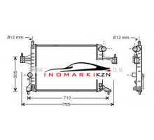 Радиатор OPEL CORSA C 1.4 1.8 i 09 00-