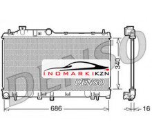 Радиатор охлаждение двигателя DENSO DRM36007