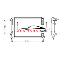 Радиатор FIAT DOBLO 1.9D 01- на FIAT DOBLO 223