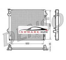 Радиатор охлаждение двигателя DENSO DRM50046 на Toyota Land Cruiser Prado 120 Series (2002–2007)