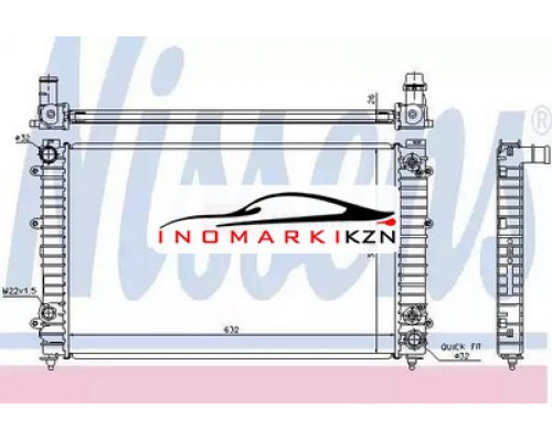 Купить Радиатор двигателя NISSENS 60493A на Audi A8 I (D2) (1994–1999) в Казани