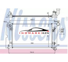 Радиатор двигателя NISSENS 64648A