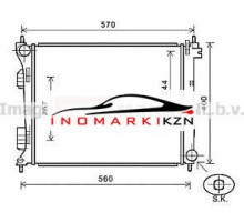 Радиатор KIA RIO 1.1D-1.4D 11-