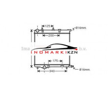 Радиатор CITROEN C2 C3 02- PEUGEOT 207 06-