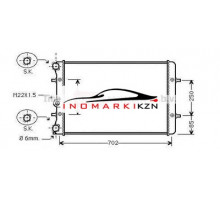Радиатор VAG G4 1.6 1.8 1.9TD A T 97-06