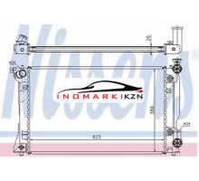 Радиатор двигателя NISSENS 64668A на Toyota Avensis II (2003–2006)