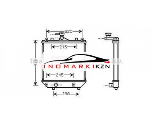 Купить Радиатор SUZUKI IGNIS II WAGON R+ 1.3 1.5 03- на Suzuki Ignis II (HR) (2003–2008) в Казани