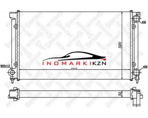 Заказать Радиатор охлаждение двигателя STELLOX 1025003SX на Volkswagen Passat B3 (1988–1997) в Казани