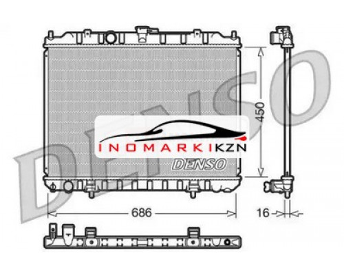 Купить Радиатор двигателя DENSO DRM46004 на Nissan X-Trail I (2000–2007) в Казани