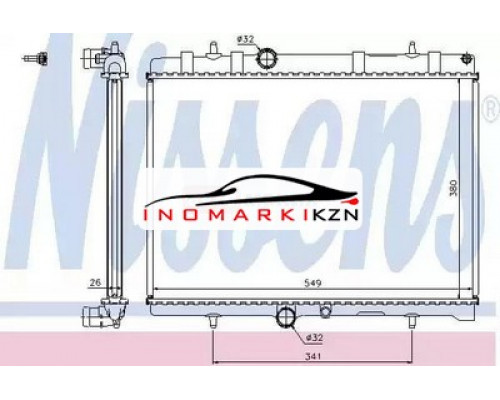 Купить Радиатор двигателя NISSENS 63606A в Казани